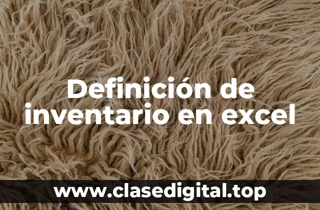 Definición de inventario en excel