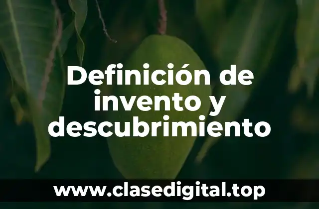 Definición técnica de invento