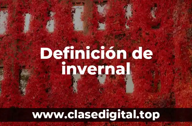 Definición de invernal