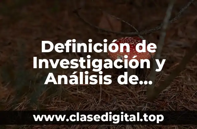 Definición de Investigación y Análisis de Factibilidad Internacional