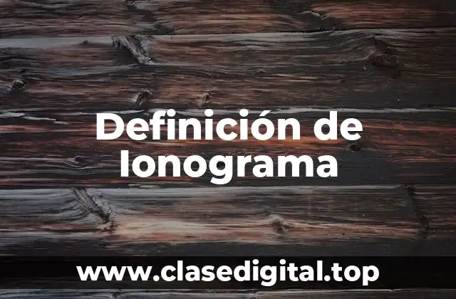 Definición de Ionograma