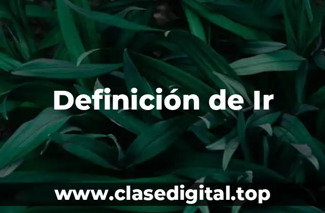 Definición de Ir