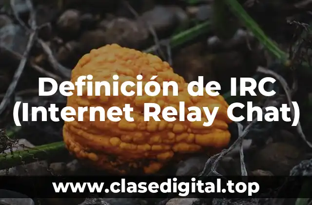 Definición de IRC (Internet Relay Chat)