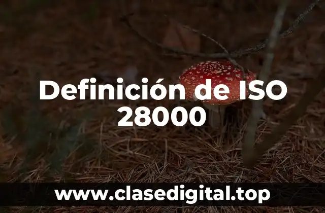 Definición de ISO 28000