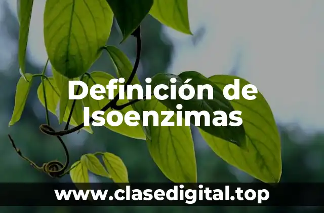 Definición de Isoenzimas