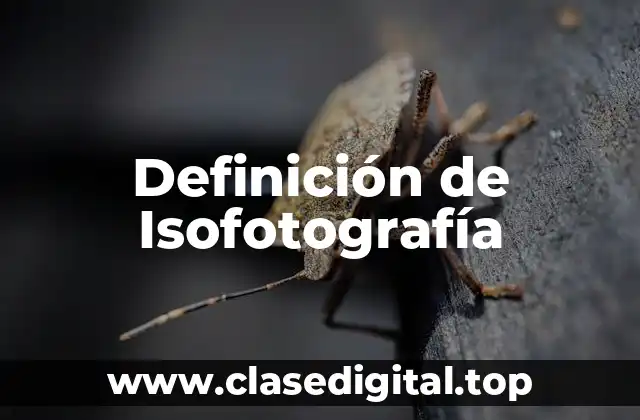 Definición de Isofotografía