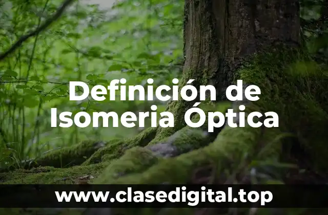 Definición de Isomeria Óptica