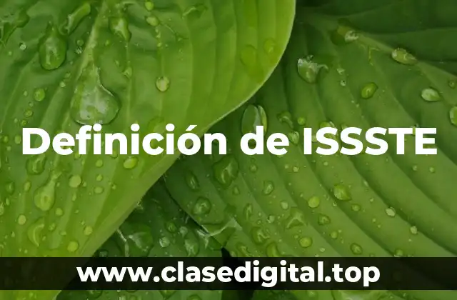 Definición de ISSSTE