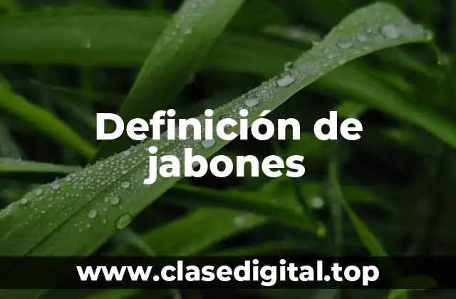 Definición de jabones