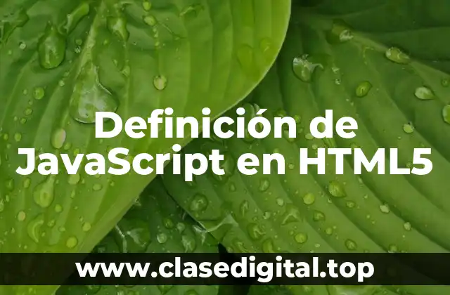 Definición de JavaScript en HTML5