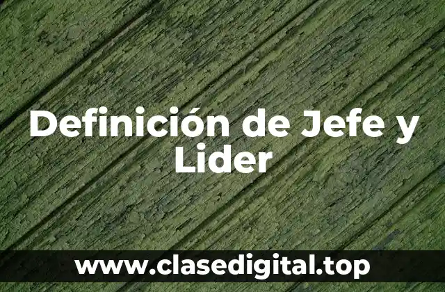 Definición de Jefe y Lider