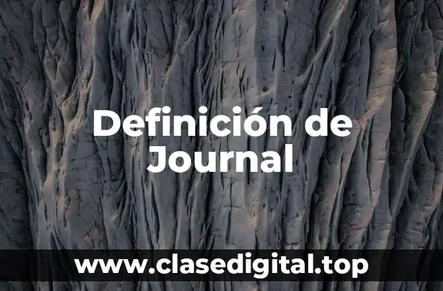 Definición de Journal