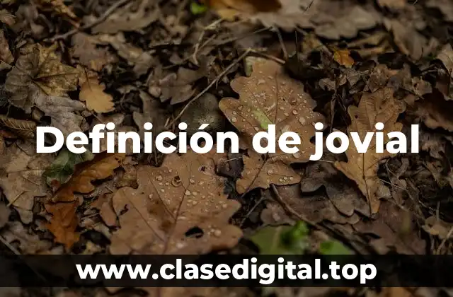 Definición de jovial