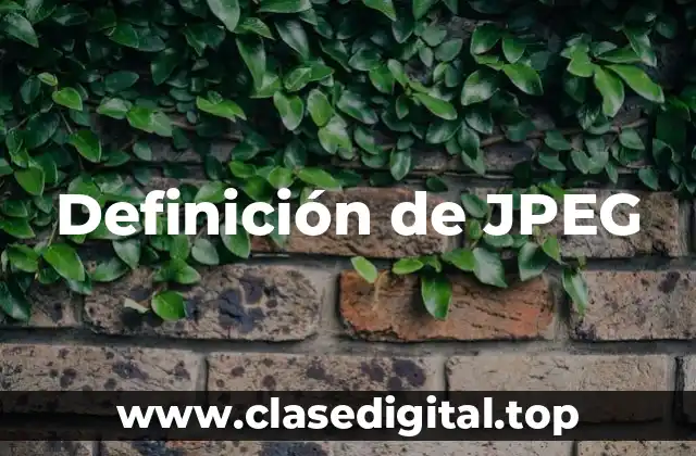 Definición técnica de JPEG