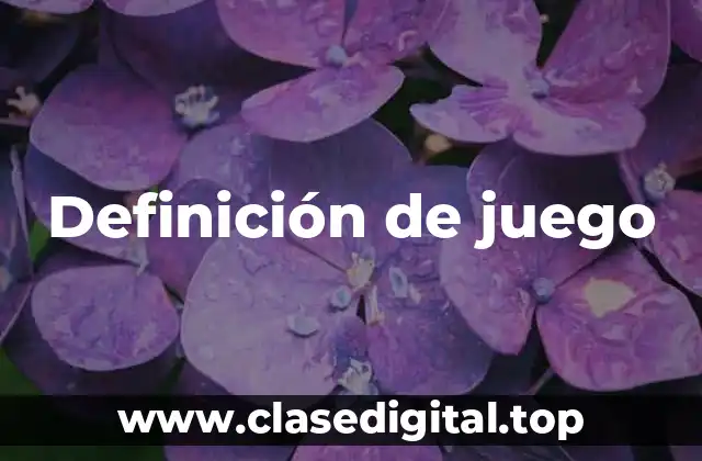 Definición de juego