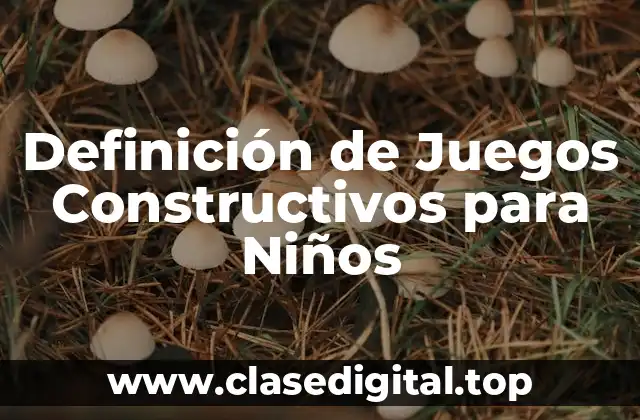 Definición de Juegos Constructivos para Niños