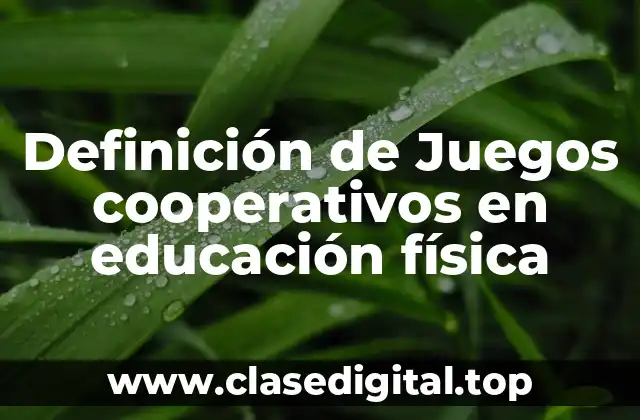 Ejemplos de juegos cooperativos en educación física