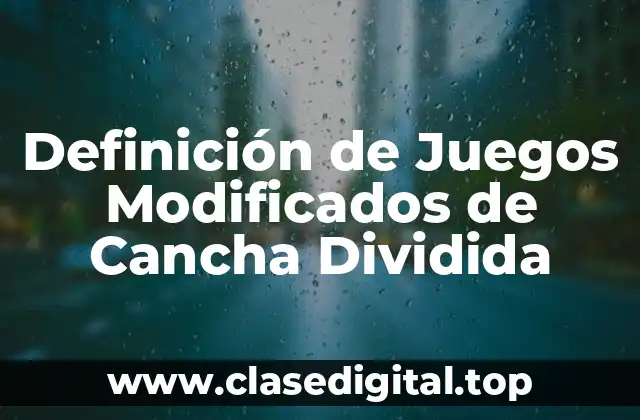 Definición de Juegos Modificados de Cancha Dividida