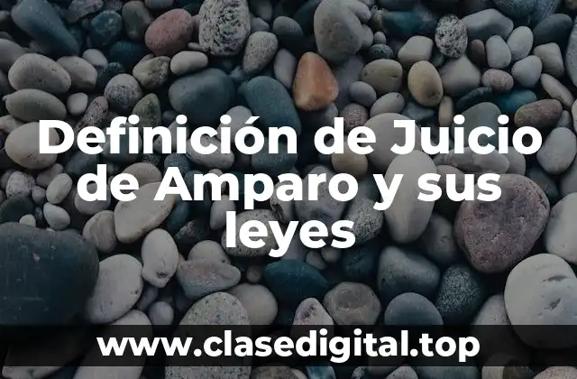 Definición de Juicio de Amparo y sus leyes
