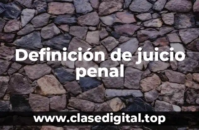 Ejemplos de juicio penal