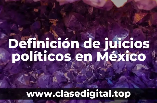 Definición de juicios políticos en México