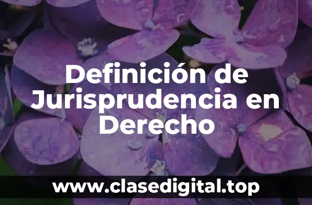 Definición de Jurisprudencia en Derecho