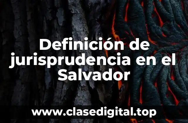 Ejemplos de jurisprudencia en el Salvador