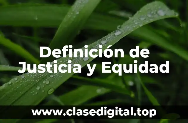 Definición técnica de Justicia