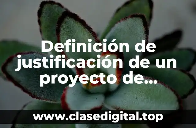Definición de justificación de un proyecto de investigación científica