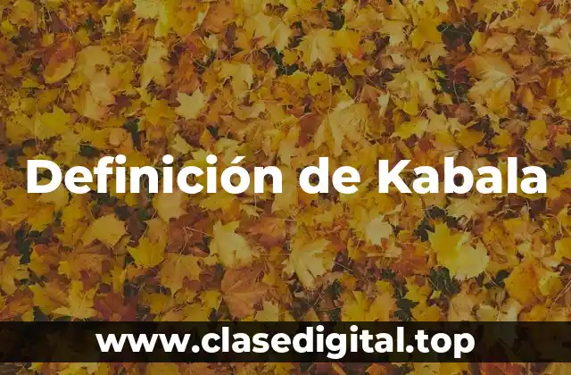 Definición de Kabala