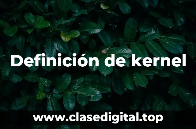 Definición de kernel