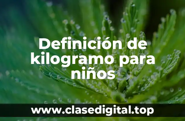 Definición de kilogramo para niños
