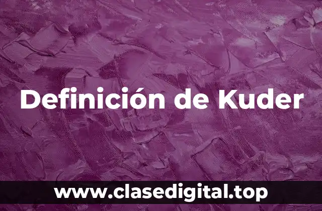 Definición de Kuder