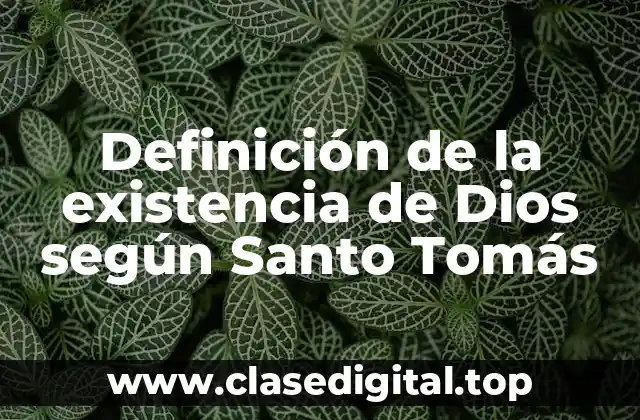 Ejemplos de la existencia de Dios según Santo Tomás