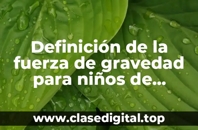 Ejemplos de la fuerza de gravedad