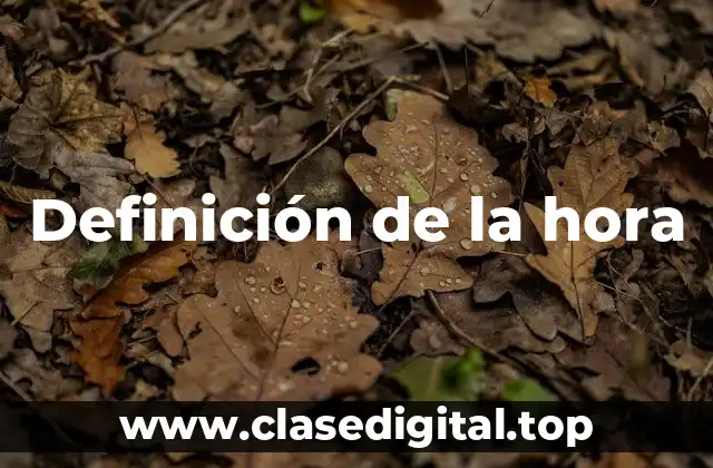 Definición de la hora