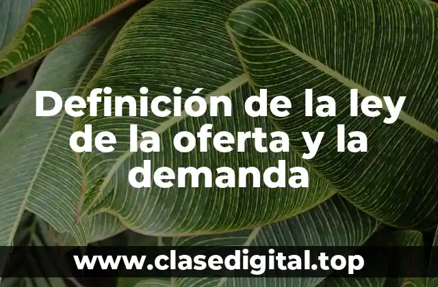 Definición de la ley de la oferta y la demanda