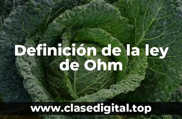 Definición de la ley de Ohm