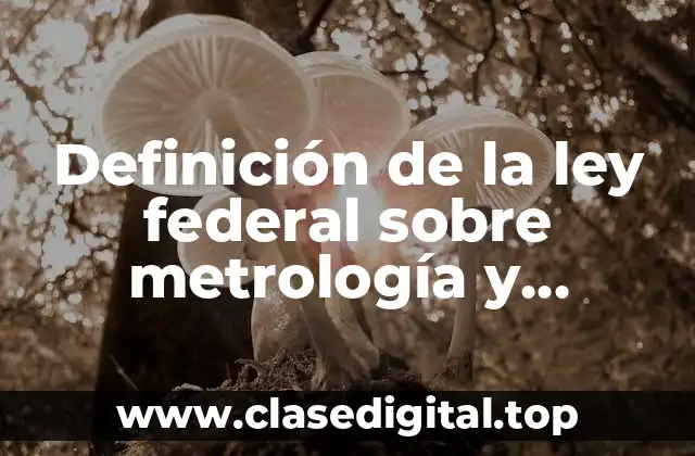 Definición de la ley federal sobre metrología y normalización