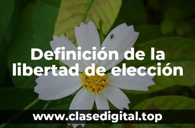 Definición de la libertad de elección