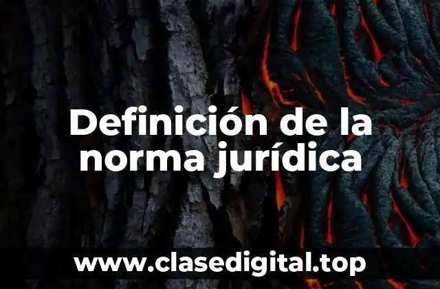 Definición de la norma jurídica
