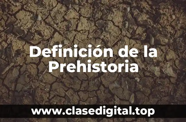 Definición de la Prehistoria