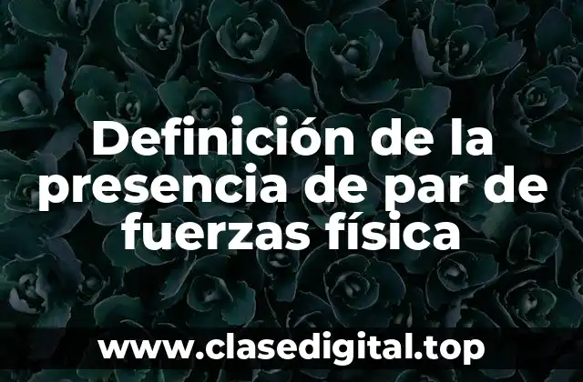 Definición de la presencia de par de fuerzas física