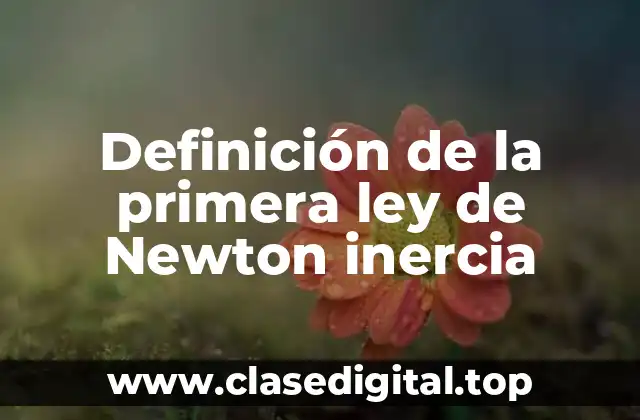 Definición de la primera ley de Newton inercia
