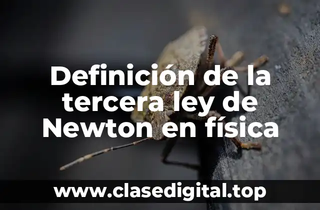 Definición de la tercera ley de Newton en física