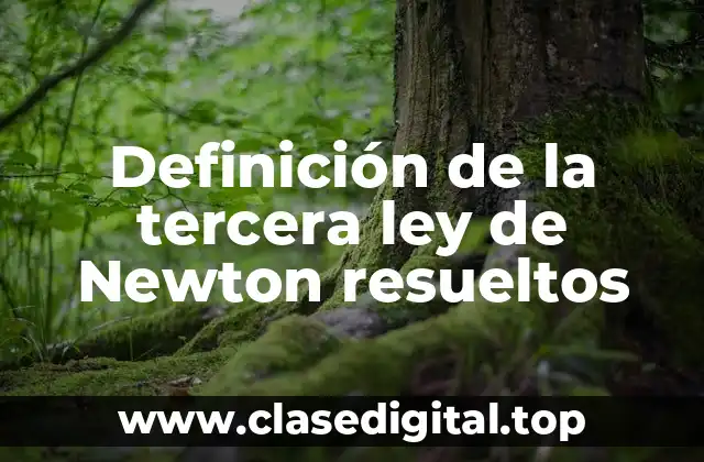 Definición de la tercera ley de Newton resueltos