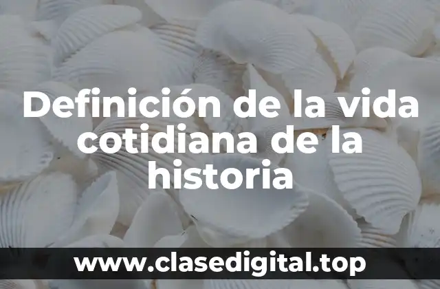 Definición de la vida cotidiana de la historia