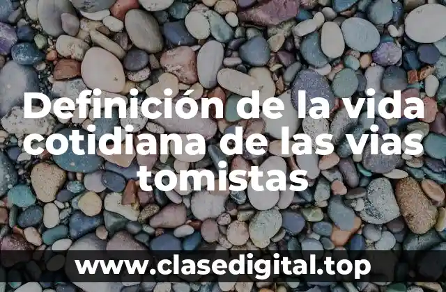 Definición de la vida cotidiana de las vias tomistas