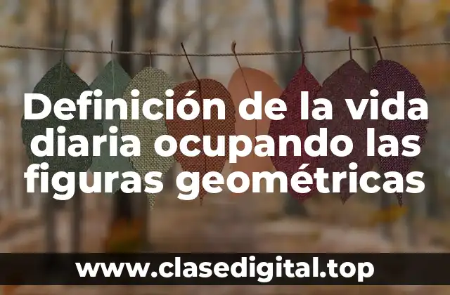 Definición de la vida diaria ocupando las figuras geométricas