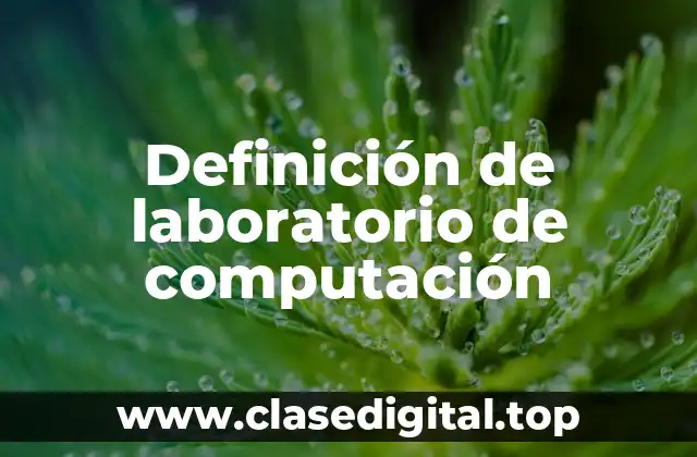 Definición de laboratorio de computación